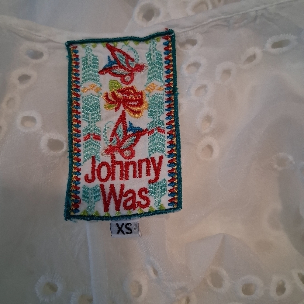 Johnny Was Eyelit White Dress Size XS - Picture 11 of 12